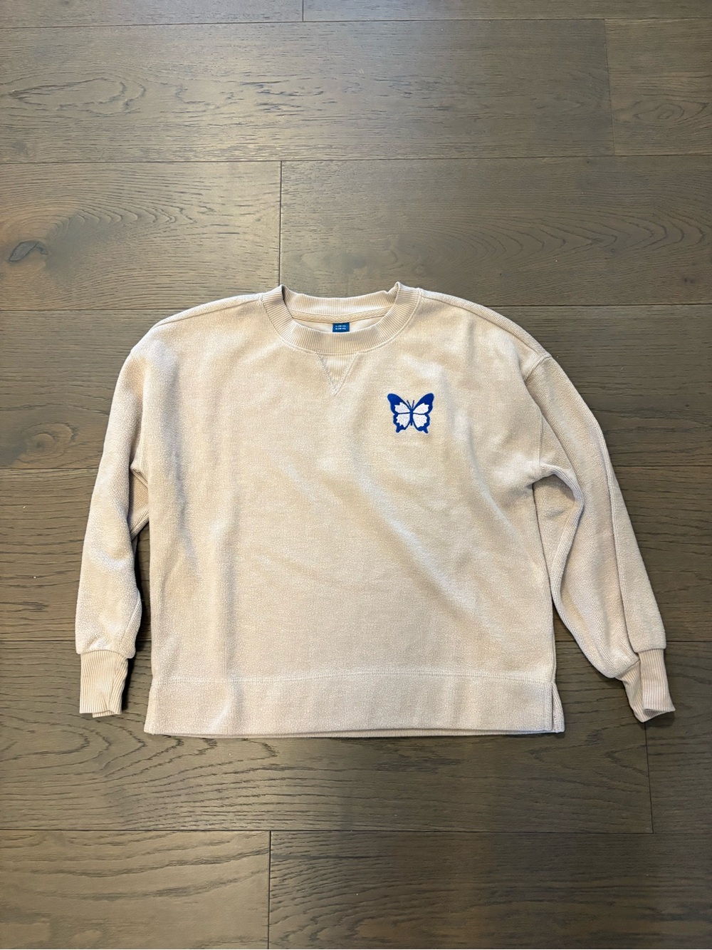 Old navy girls butterfly long sleeve top sz 10/12 NWT